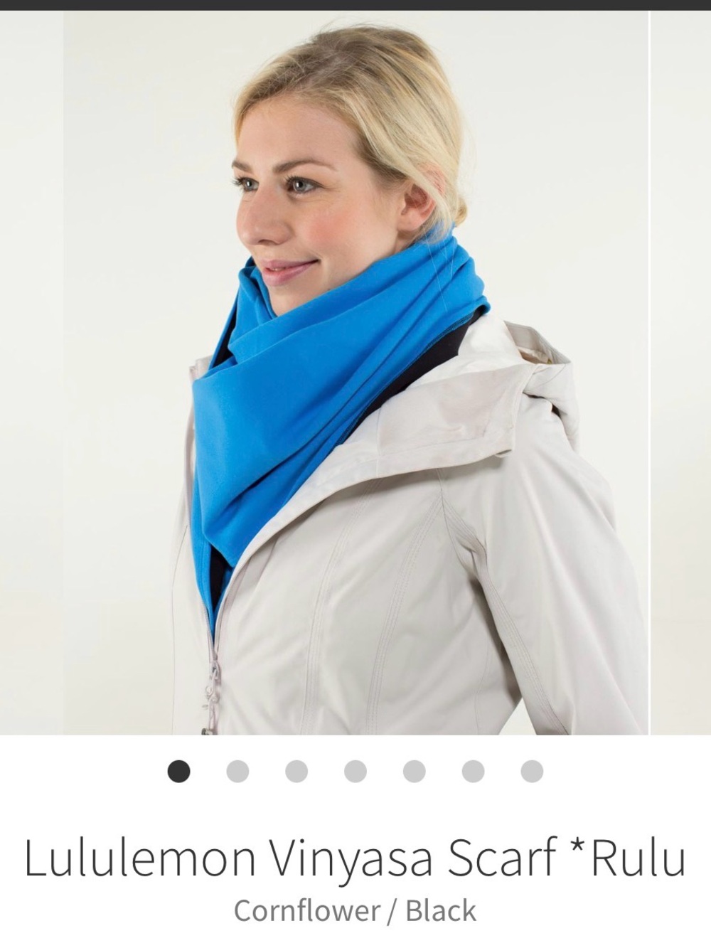 Lululemon Vinyasa Scarf Cornflower and Black